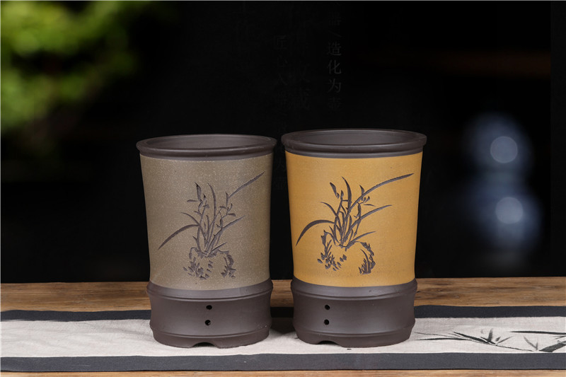 中國風紫砂花盆